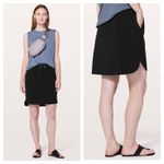 Lululemon On The Fly Skirt Size 4 Black High Rise Modest Workout Quiet Luxury Photo 1