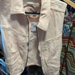 American Eagle  Women's Denim Pink Jean Vest Biker Trucker Sz XL. Pre-Owned Photo 1