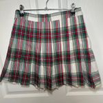 Aerie NWT Plaid Pleated Mini Skirt S Red Green Holiday Tartan Schoolgirl Kilt Photo 0