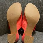 Calvin Klein  Red Croc-Pattern Sandals Photo 4