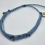 Pura Vida  Blue & Gray Beaded Adjustable Cord Bracelet Photo 0