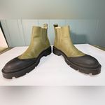 ZARA  Women's Olive and Black Ankle Boots Photo 4