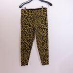 Sweaty Betty 7/8 Crop Length Jacquard Athletic Work Out Leggings Yellow Black M Photo 0