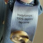 Maurice's Blue Utility Top L Short Sleeve Button Front 100% Rayon Relaxed Fit Photo 4