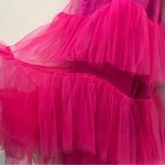 Fuchsia Pink Tulle Evening/ Prom Gown Corset Style Sheer S Pink Photo 4