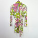 Peppermayo  Soho Chic Shirt Dress Retro Swirl pink green NWT Size 2 US Photo 3