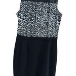 Chico's Black and White Sheath Dress Sleeveless Crew Neck Photo 7