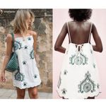 ZARA  Cotton Embroidered Rope Mini Dress Medium Shift Oversized Boxy 6895/058 Photo 13