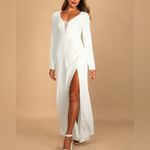 Lulus  Romance for the Ages White Long Sleeve Maxi Dress Photo 3