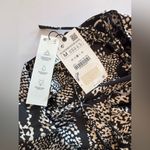 ZARA  Black and‎ Cream Printed Mini Slip Dress NWT Size M Photo 9