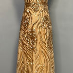 Faeriesty NWT Gold/Champagne Embellished Sequin Gown for Prom Size Small Gold Photo 0