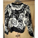 LIVERPOOL Los Angeles Black White Floral Long Sleeve Sweater Women Size Small Photo 2