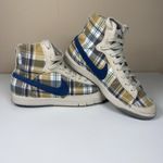 Nike 2009  Blazer Mid Women Size 9 313722-224 Khaki Blue Plaid RARE‎ Photo 11