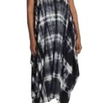 StitchDrop Jersey airy tank maxi dress Tie Dye print black & white Sz Large Photo 0