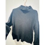 SWEET BABY JAMIE Black Knit Acrylic Wool Blend Oversized Bell Sleeve Sweater S Photo 3