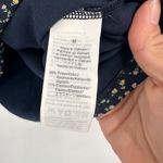 J. Crew Women's Ditsy Floral Square Neck 3/4 Sleeve Top Navy Blue Size Medium Photo 4