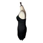 Princess Polly  Dress Women 2 Black Satin Lace Trim Slip Mini Sexy Whimsigoth Photo 4