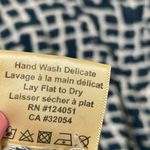 Anthropologie Porridge by  Geometric Print V-Neck Top Blue Cut Out Back S Photo 10