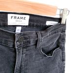 frame denim Frame Le High High Rise Distressed Skinny Jean Muddy Rips Black Grey Gray 27 Photo 9