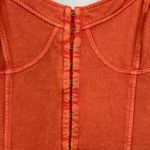 Free People New  Small Orange Peach Corset Mini Bodycon Dress Photo 3