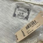 Decree  Ivory Cotton and Lace Cap Sleeve Top w/Buttons Size L NWT Photo 2