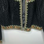 Soft Surroundings  Threads of Life Black Bolero Jacket Beaded Quilted Velvet Photo 6
