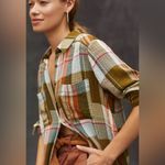 Anthropologie  Pilcro Side-Slit Maxi Tunic Button Down Large C20 Photo 2