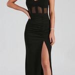Windsor Black Slit Formal Dress Photo 0