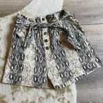Entro Snake Print Paperbag High Rise mom Shorts Photo 0