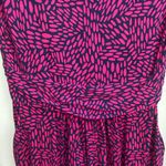 Boden Abigail Jersey Dress Sz 2P Long Sleeve Circle Skirt Purple Blue Geo Print Pink Photo 8