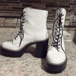 Madden Girl Women's White Lace-Up Boots Photo 1