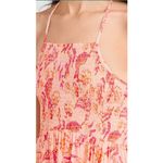 Free People Dusk Coral Combo Smocked Maxi Dress Floral Print Halter Style Large Photo 2