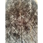 Talbots  Faux Fur Vest Womens‎ S Chocolate Brown Quilted Open Front Photo 4