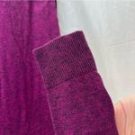 EXPRESS Mixed media sweater with pleated back tail purple black size xs Photo 1