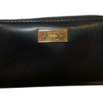 Ralph Lauren  Black Leather & Gold Plate Full Zipper‎ Women's Card Wallet Photo 0