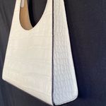 STAUD Rey Croc Embossed Calfskin Leather Shoulder Bag Cream Dust bag 325.00 NEW Photo 3