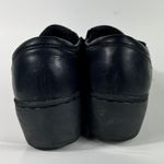 Clarks Collection Black Wrapped Leather Ankle Height Clog Shoes Zip Size 11M Photo 3