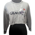 Vintage AND1 Basketball Cropped Sweatshirt Gray Raw Hem Streetwear Y2K Small Photo 0