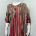 Rapsodia Metallic Stripe Dress Red Photo 1