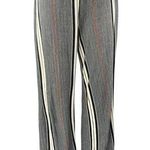 ZARA Women's Gray Striped Fringe Elastic Waist Wide Leg Palazzo Trousers Pants M Photo 0
