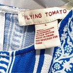 Flying Tomato  Mini Dresses Royal Blue Stripes Print Size L Boho Beach Cocktail Photo 9