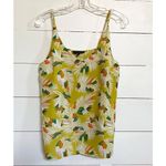 Banana Republic  Tropical‎ Feather Yellow tank Top SZ S Photo 1
