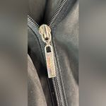 Mackintosh L Women's Fur Trim Hoodie Zip Snap Front Black Jacket Size L Photo 4