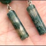 Green moss agate earrings Photo 4