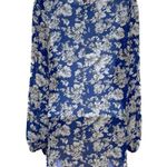 Anthropologie 2/$30 Philosophy Floral Print Chiffon Long Sleeve Blouse Top VNeck Photo 4