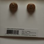 Tory Burch  Hexa Rose Gold Logo Earring New w/Tags Classic Luxury Date Night Photo 2