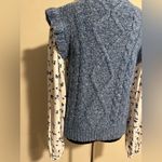 Anthropologie NWT Blue and White Floral Maeve Layered Sweater Vest size small Photo 6