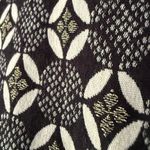 New York & Company Black and Cream Geometric Midi Skirt Size M Photo 4