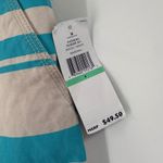 Tommy Hilfiger Womens Chino Shorts Size 8 Beige Turquoise Stripe Casual Photo 2