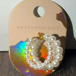 Anthropologie NEW Pearl Triple Strand Ear Cuff Photo 0
